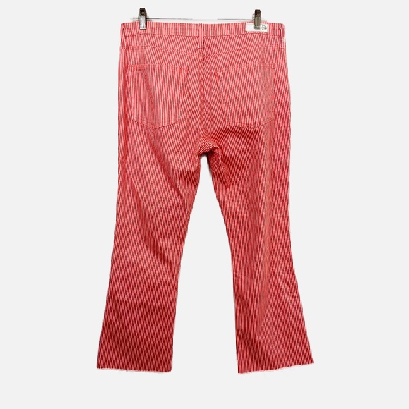 AG Adriano Goldschmied The Jodi Crop Jeans in Orange Striped Denim - Size 30 - Picture 3 of 7